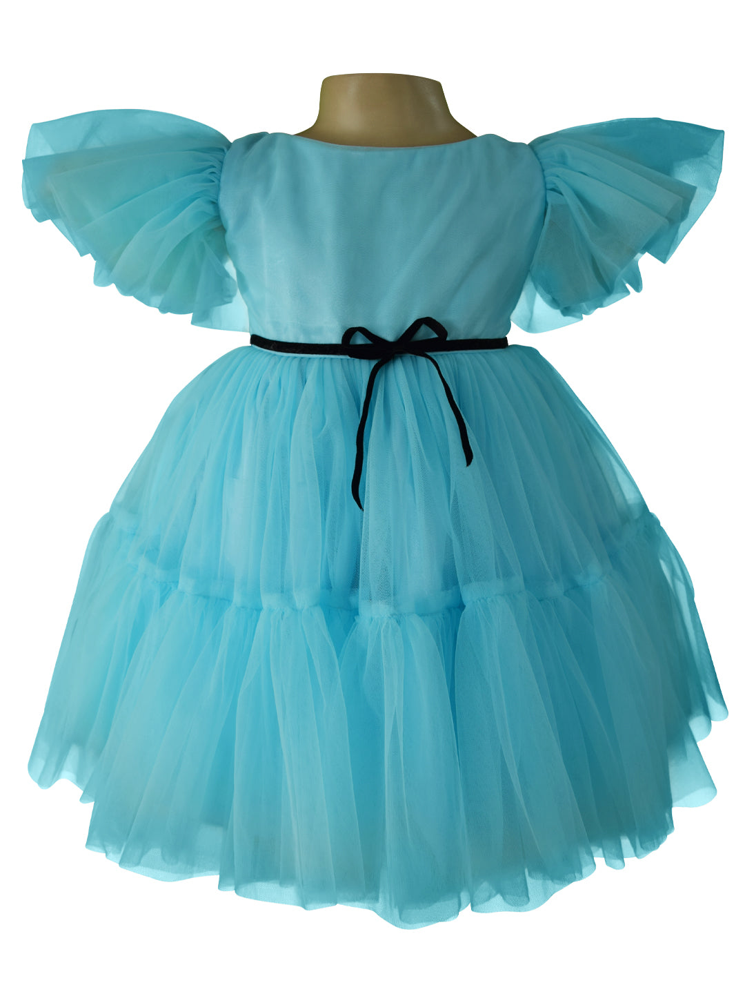 Party Dress_Faye Sky Blue Ruffled Dress