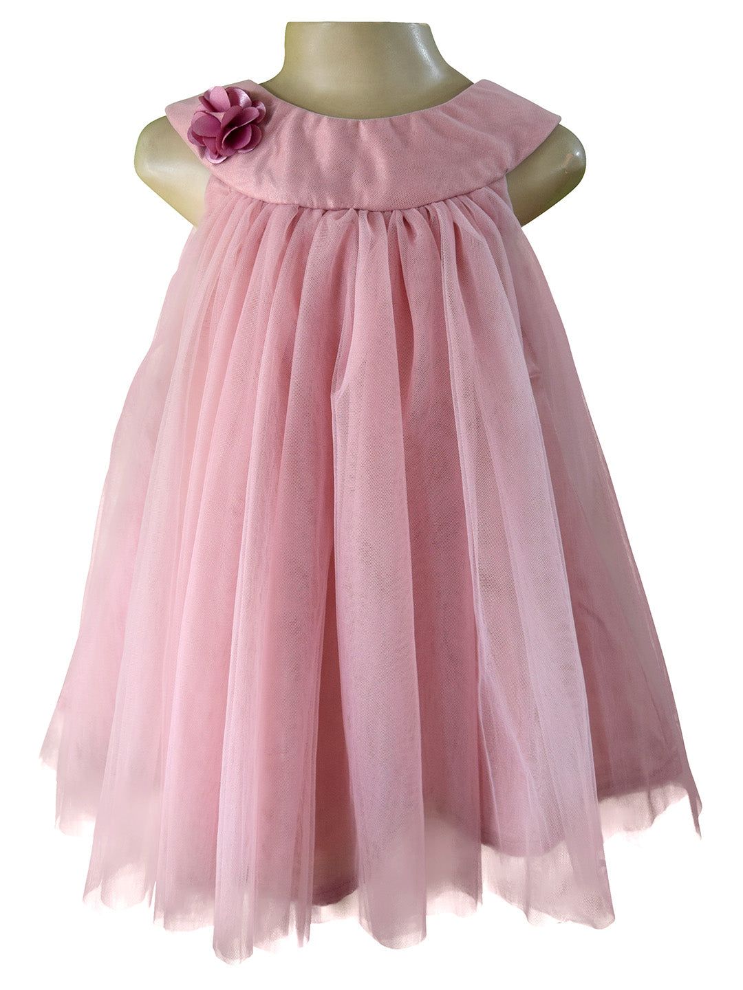 Faye Taupe Swing dress for little girls