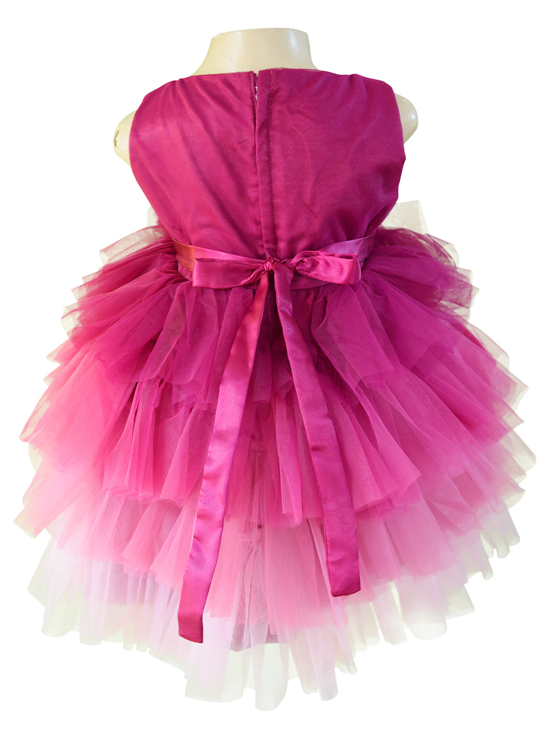 Faye Wine Embroidered Tiered Dress for little girls 