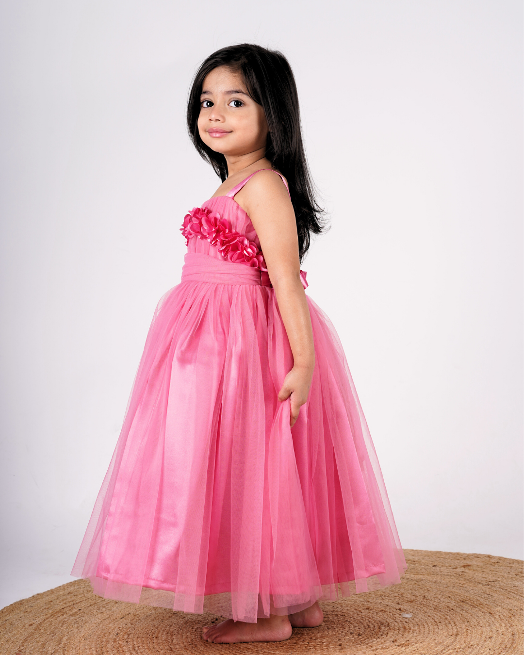 Faye Onion Pink Floral Gown 
