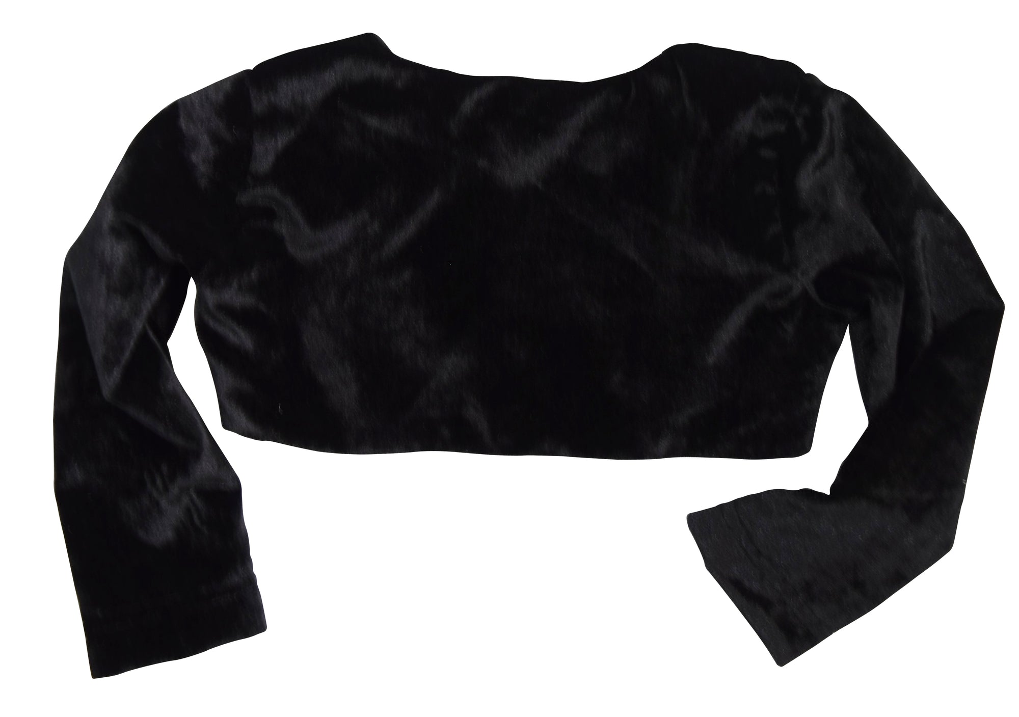 Faye Long Sleeve Shrug in Black Velvet_Kids wear
