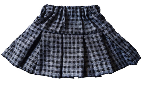 Party Skirts_Black & Grey Checks Skirt 