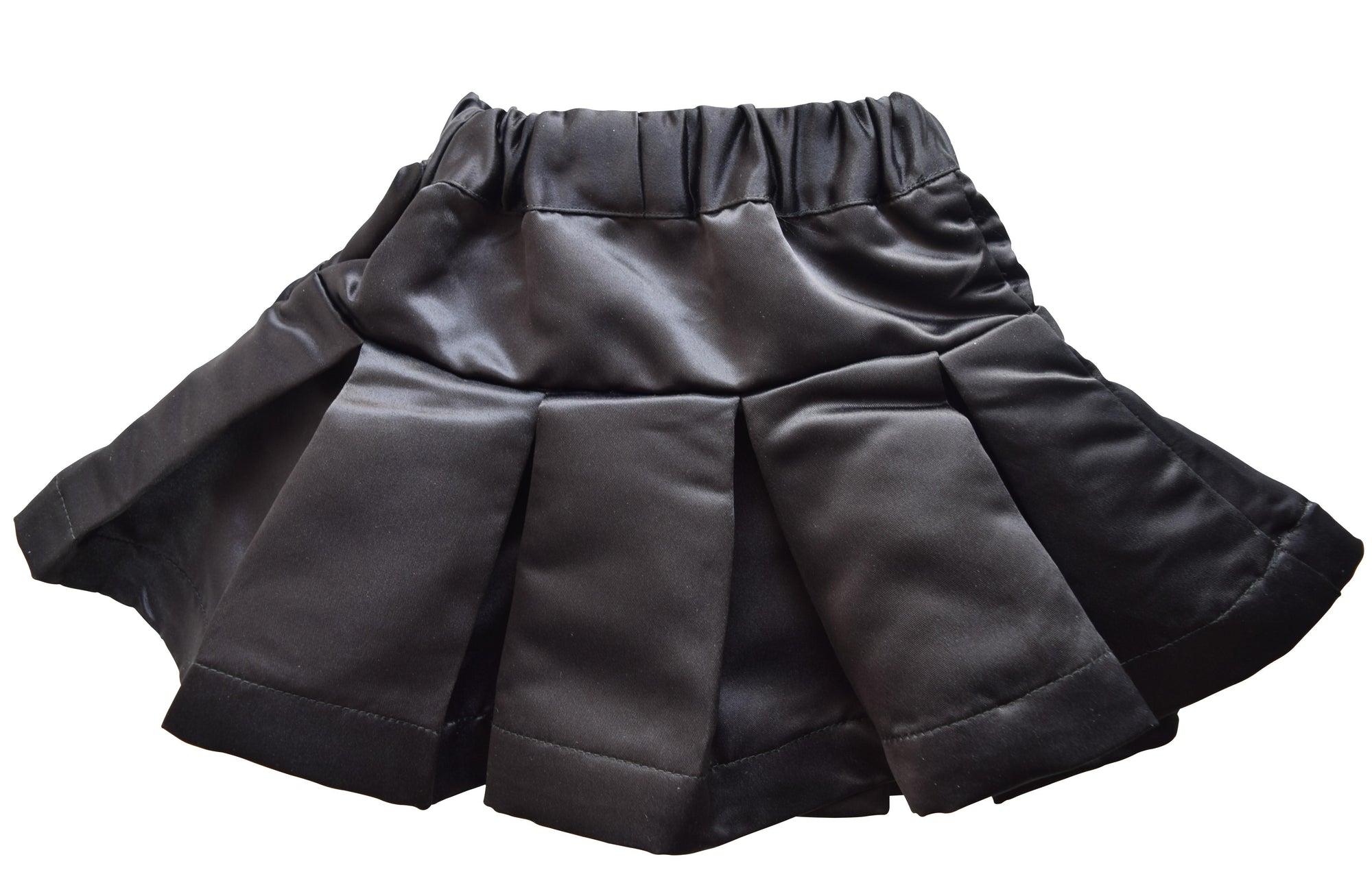 Faye Black Satin Kids Skirt