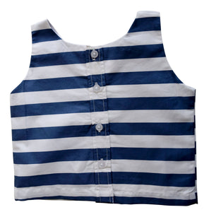 Faye Blue Striped Top for kids