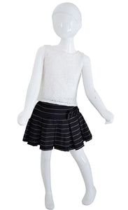 Kids Skirt_Black & White Striped Skirt