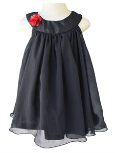 Kids wear_Faye Black Chiffon Swing Dress