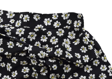 Faye Black Flower Print Skirt