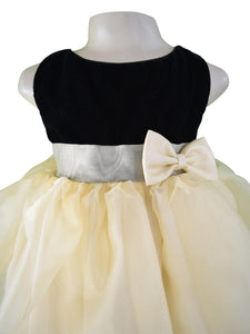 Faye Black & Gold Tissue Dress for kids