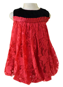 dress for girls_Faye Black & Red Lace Balloon Dress