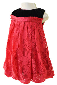 baby dress_Faye Black & Red Lace Balloon Dress