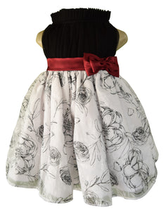 Baby Party Dress_Faye Black & White Floral Dress