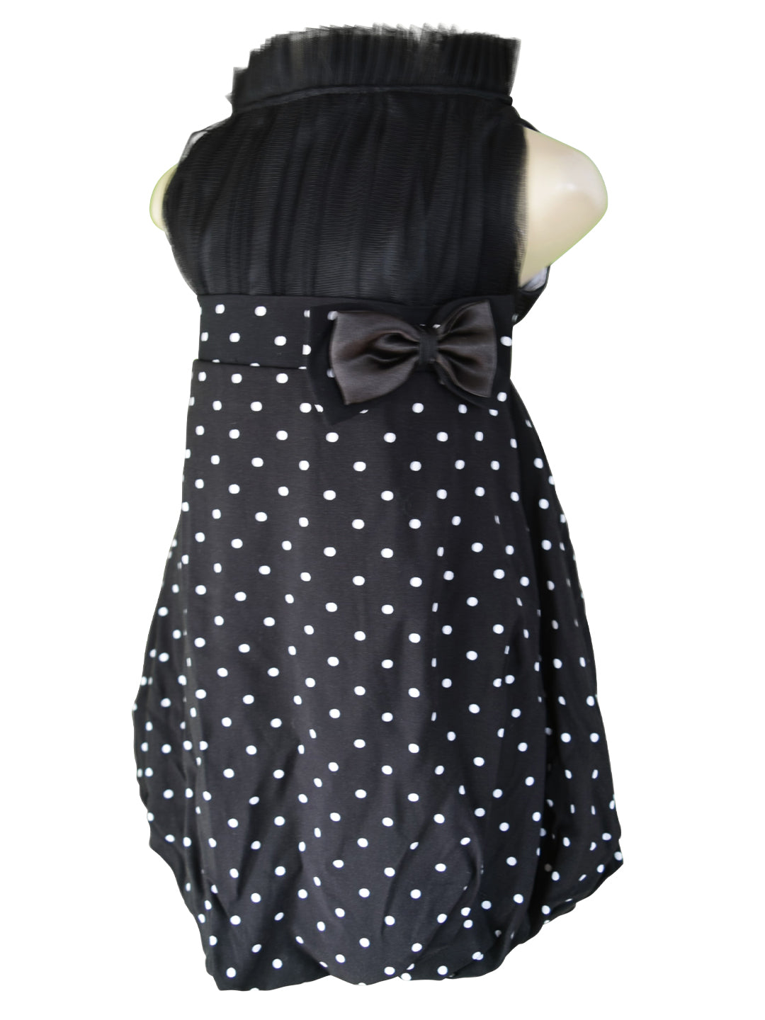 Baby Girls Dress_Faye Black & White Highneck Dress