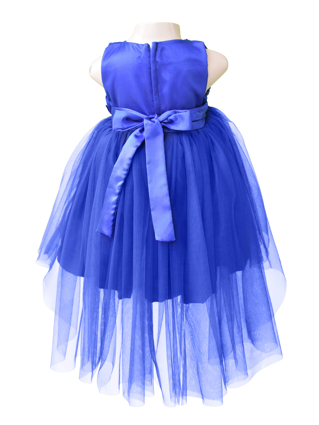 Faye Blue Hi-low Party Dress for baby girls