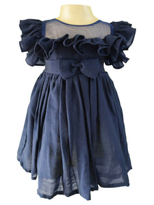 Kids Dress_Faye Blue Ruffle Dress