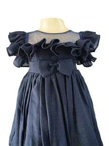 Faye Blue Ruffle Dress for Kids