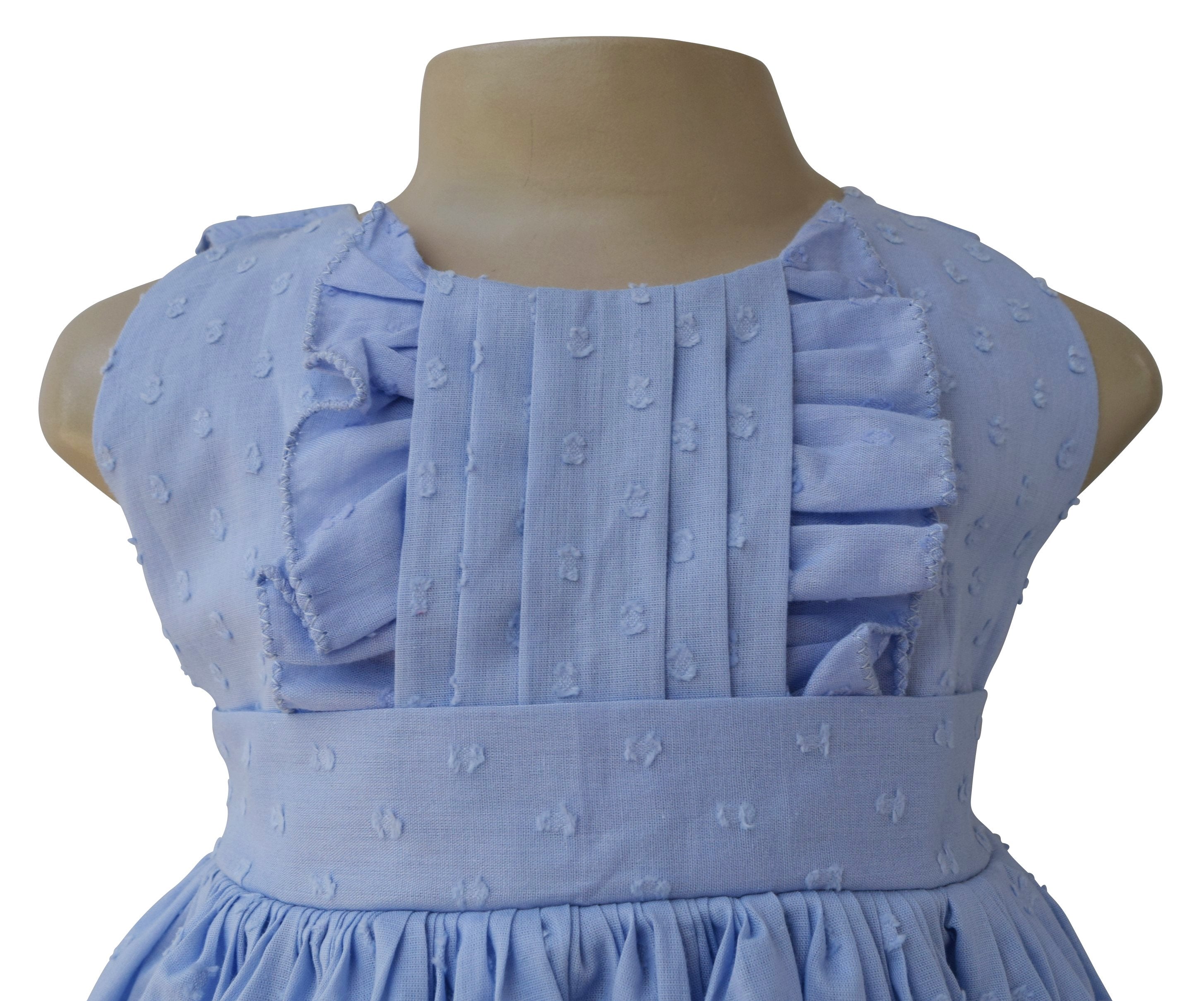 Dress for girls_Faye Blue Swiss Dot Dress