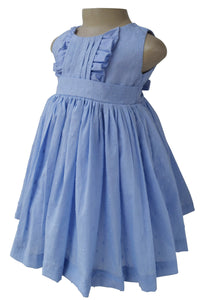 Dress for baby girls_Faye Blue Swiss Dot Dress