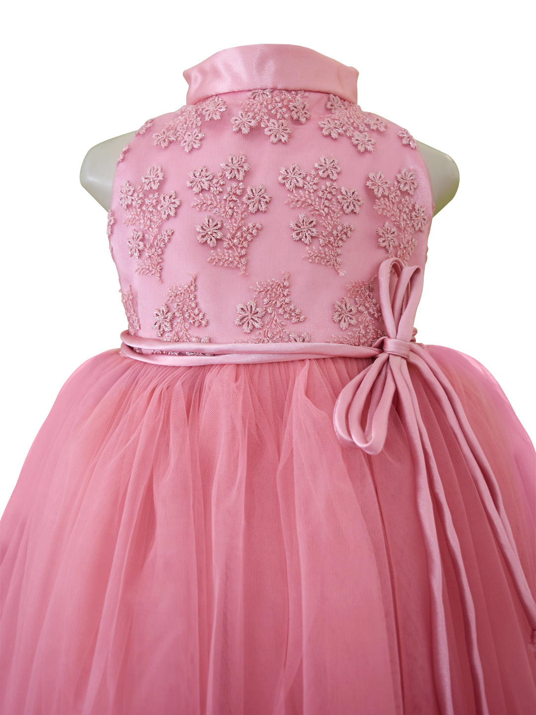 Party Gown for Girls_Faye Blush Embroidered Gown