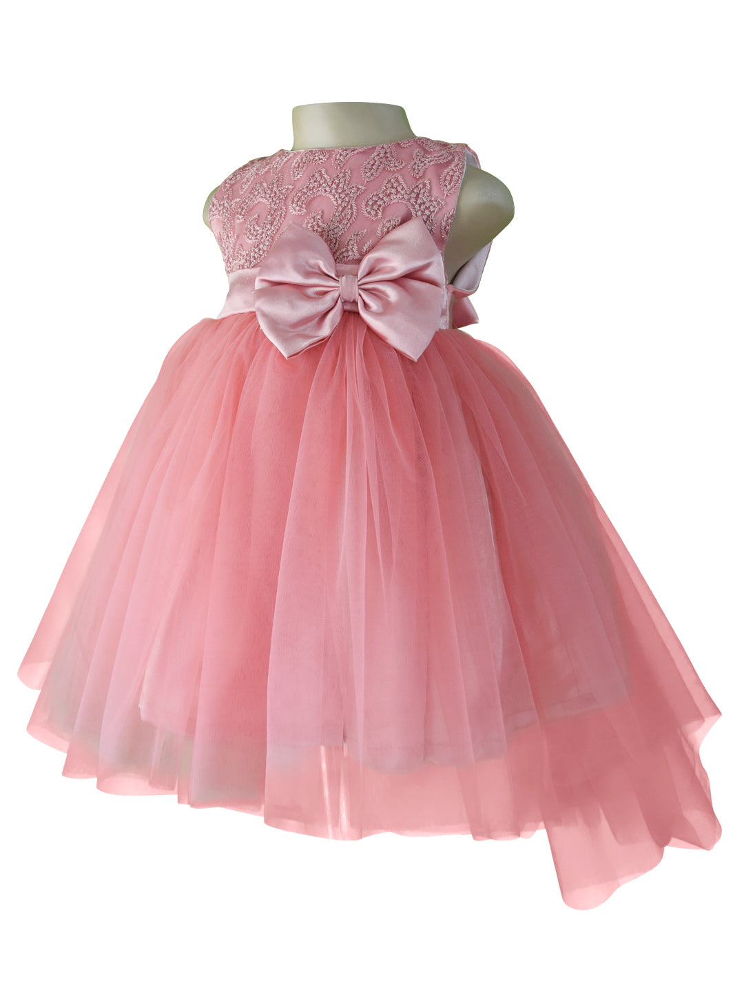 Party dress for Girls_Faye Blush pink Hi-low Dress