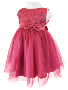Baby Girl Dress_Faye Burgundy Sequence Dress