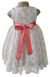 baby dress_Faye Coral Polka Party Dress