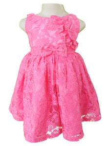 Dress for Girls_Faye Dark Pink Lace Dress