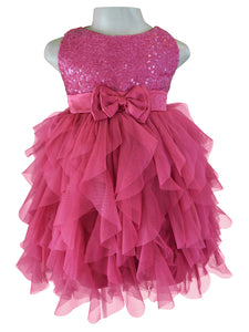 Dress for girls_Faye Deep Mauve Waterfall Dress