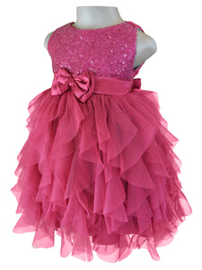 Baby Girl Dress_Faye Deep Mauve Waterfall Dress