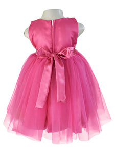kids dress_Faye Deep Pink V Neck Dress