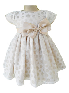 Dress for Girls_Faye Dotted Champagne Dress