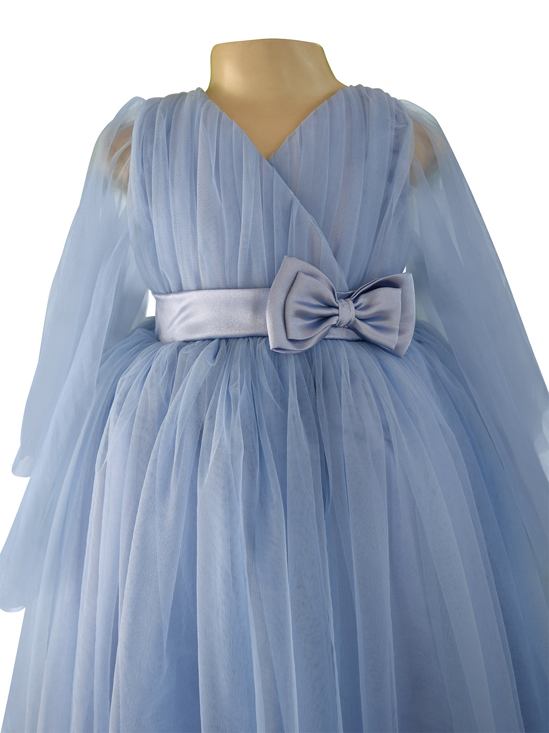 Buy Blue Shimmer Net Gown for Girls Online