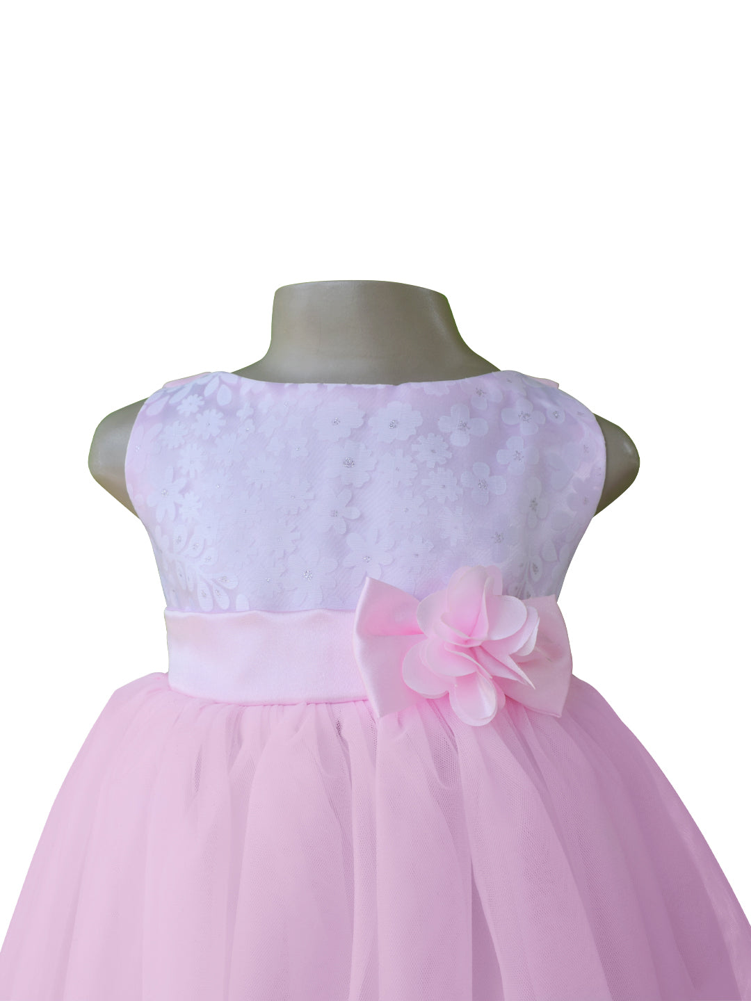 Dress for Girls_Faye Floral Tissue & Net Dress