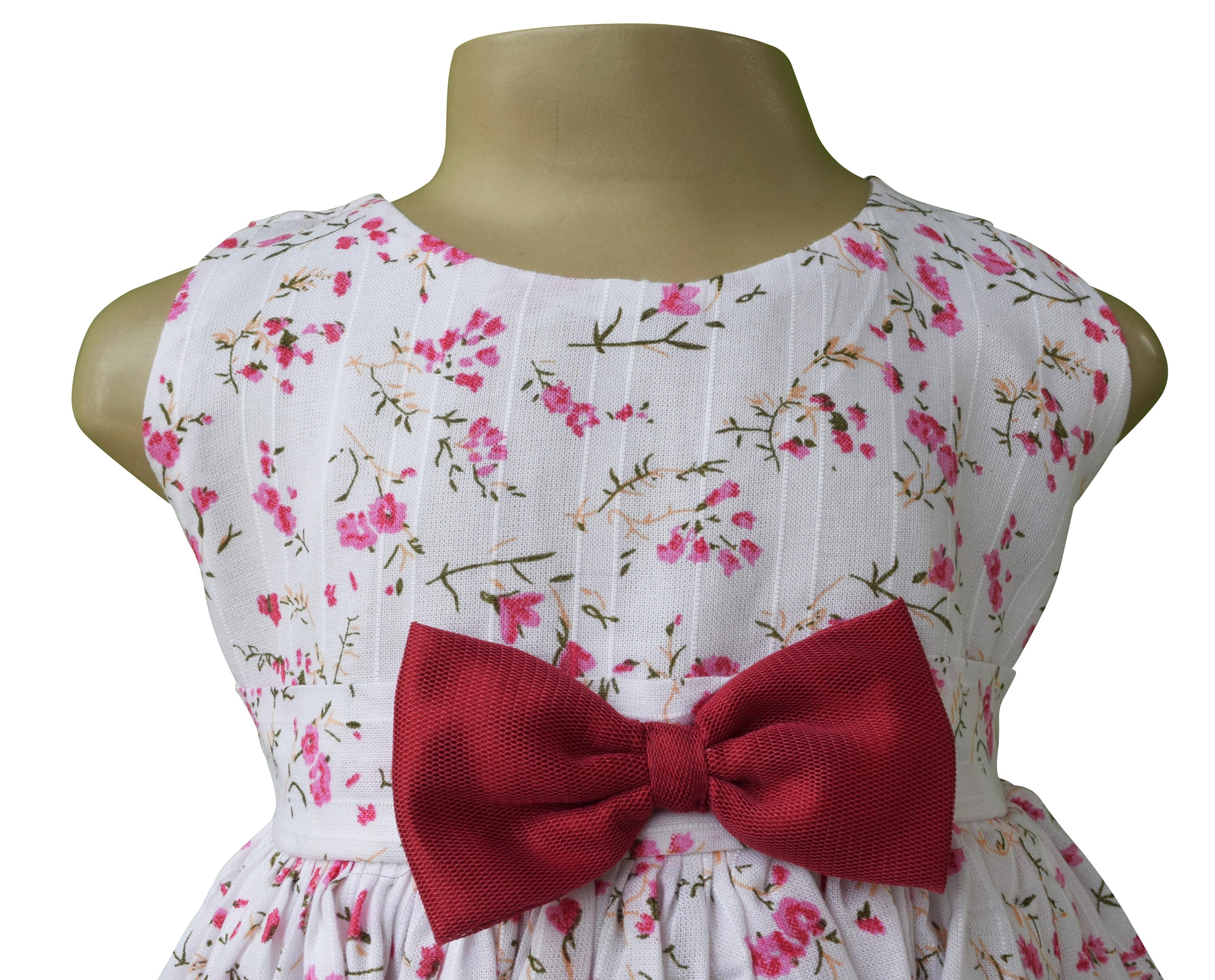 kids wear_Faye Fuchsia Floral Print Dress