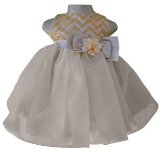 Dress for girls_Faye Gold Chevron Embroidered Dress