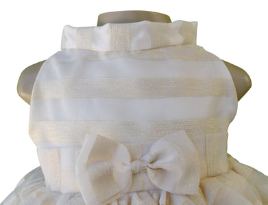 baby girl dress_Faye Gold Stripe Tissue Dress
