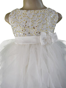 Dress for kids_Faye Gold & Silver Waterfall Dress