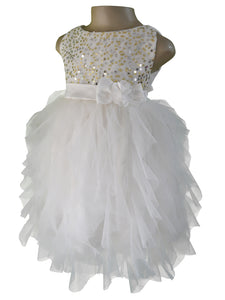 Faye Gold & Silver Waterfall Dress for girls