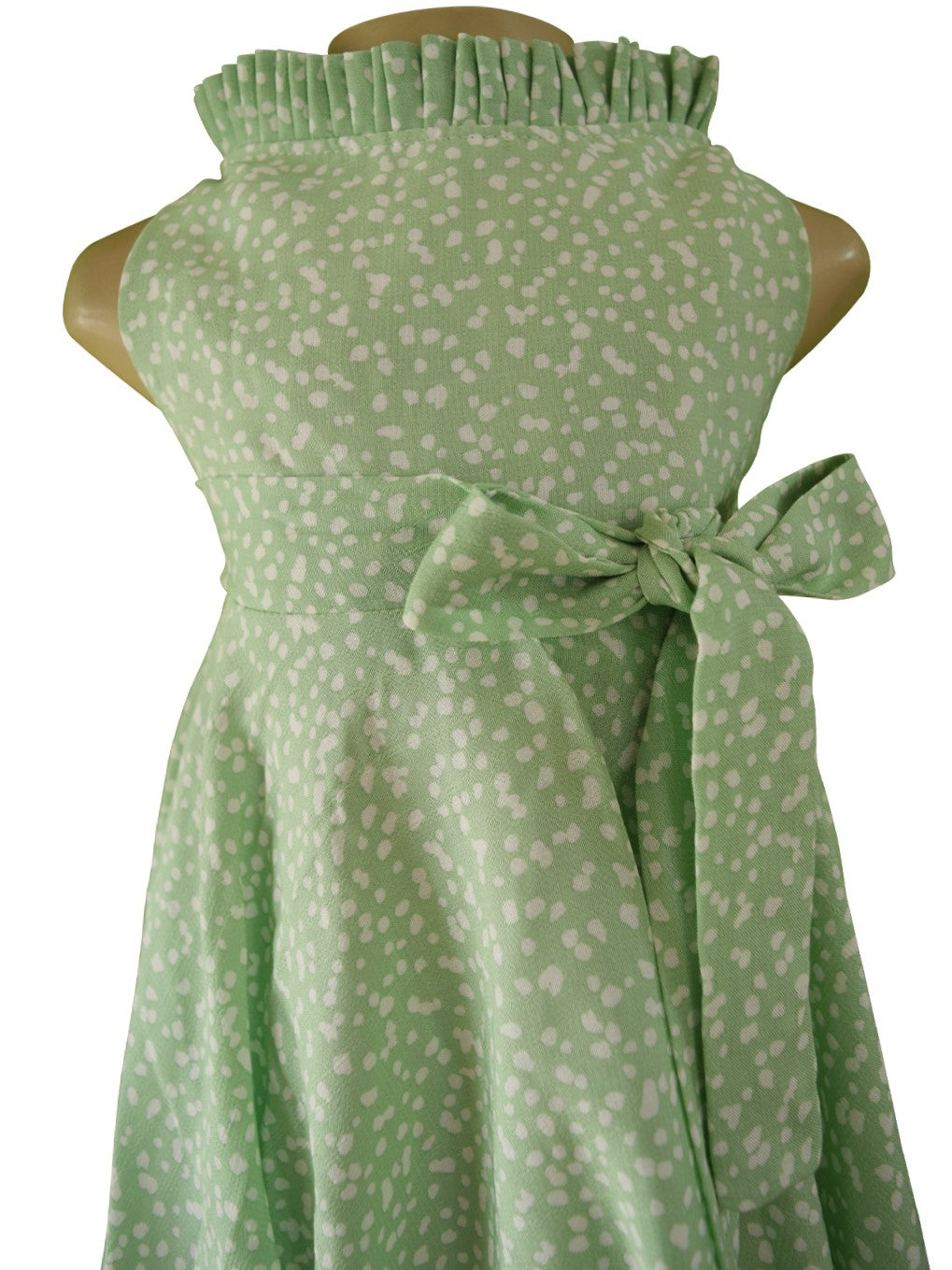 Faye Green Crepe Collar Dress