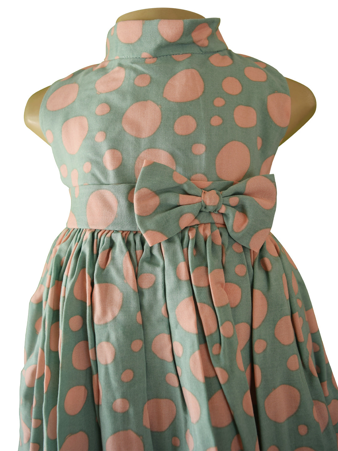 Faye Green & Pink Polka Dress