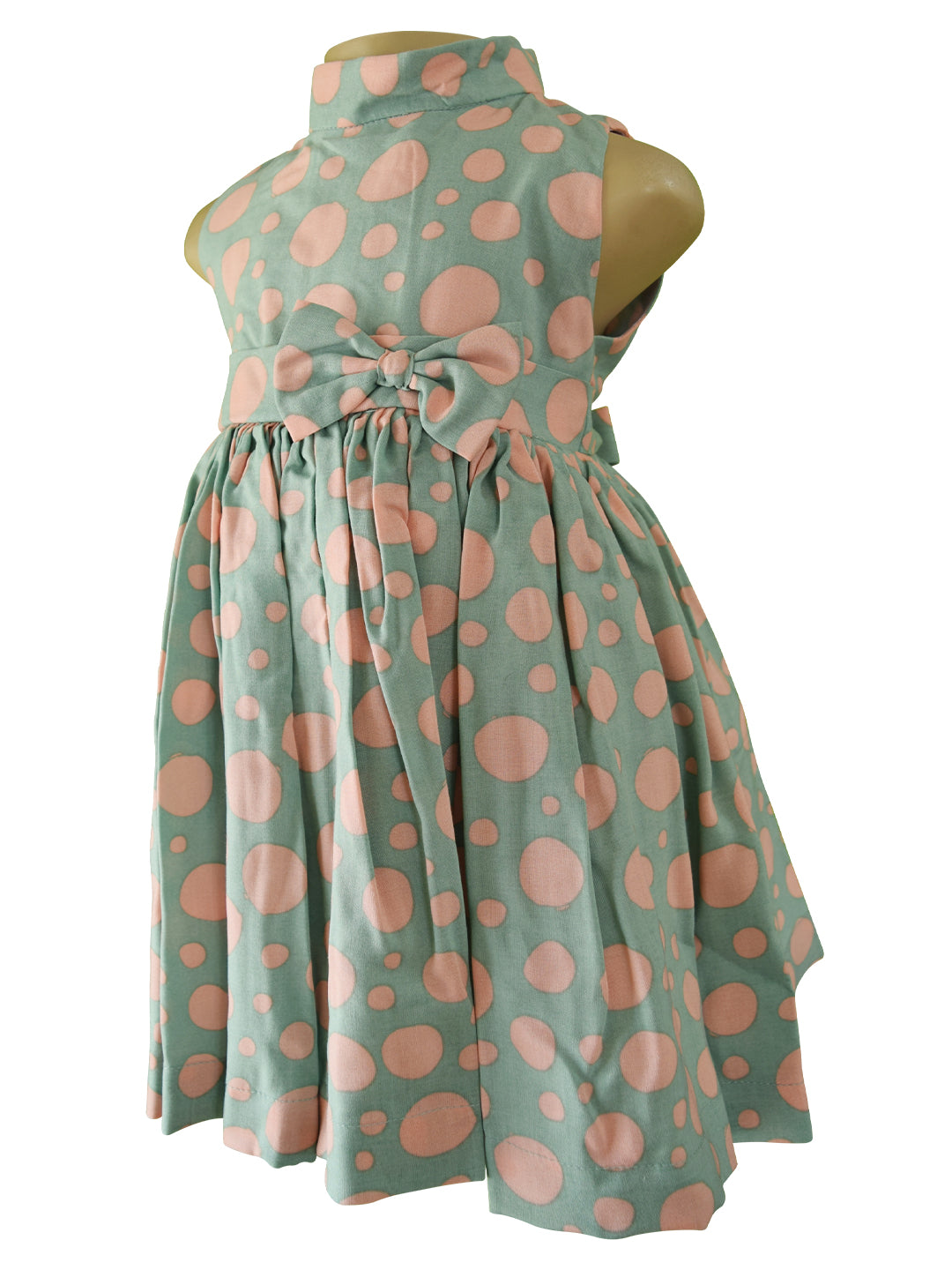 Kids wear | Faye Green & Pink Polka Dress