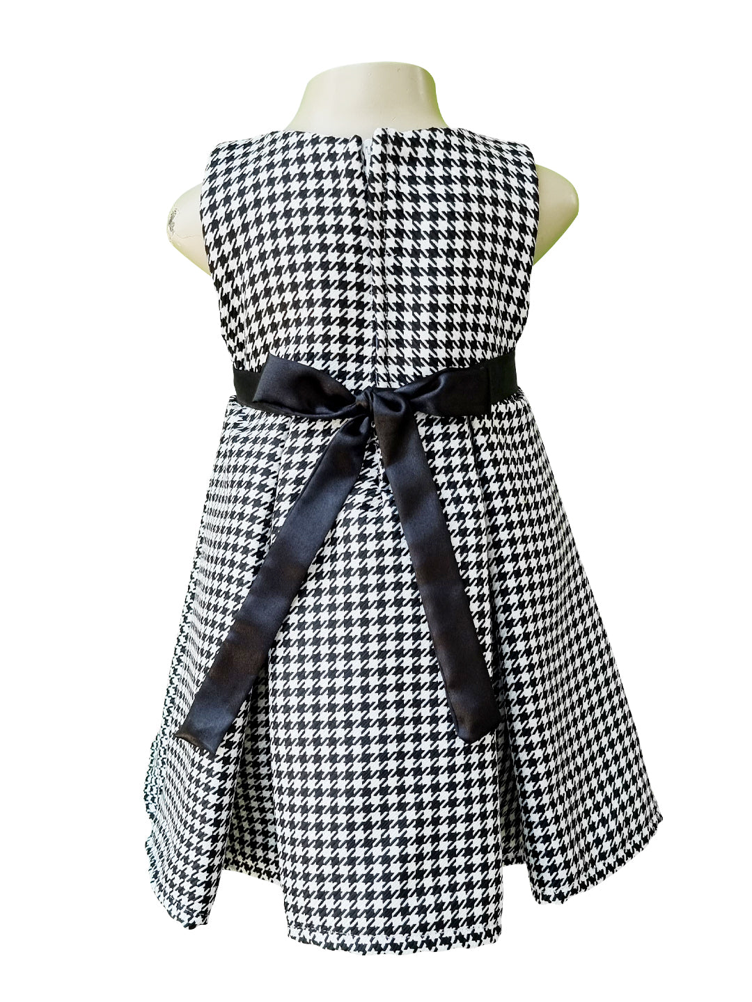 Faye Houndstooth Pleated Dress