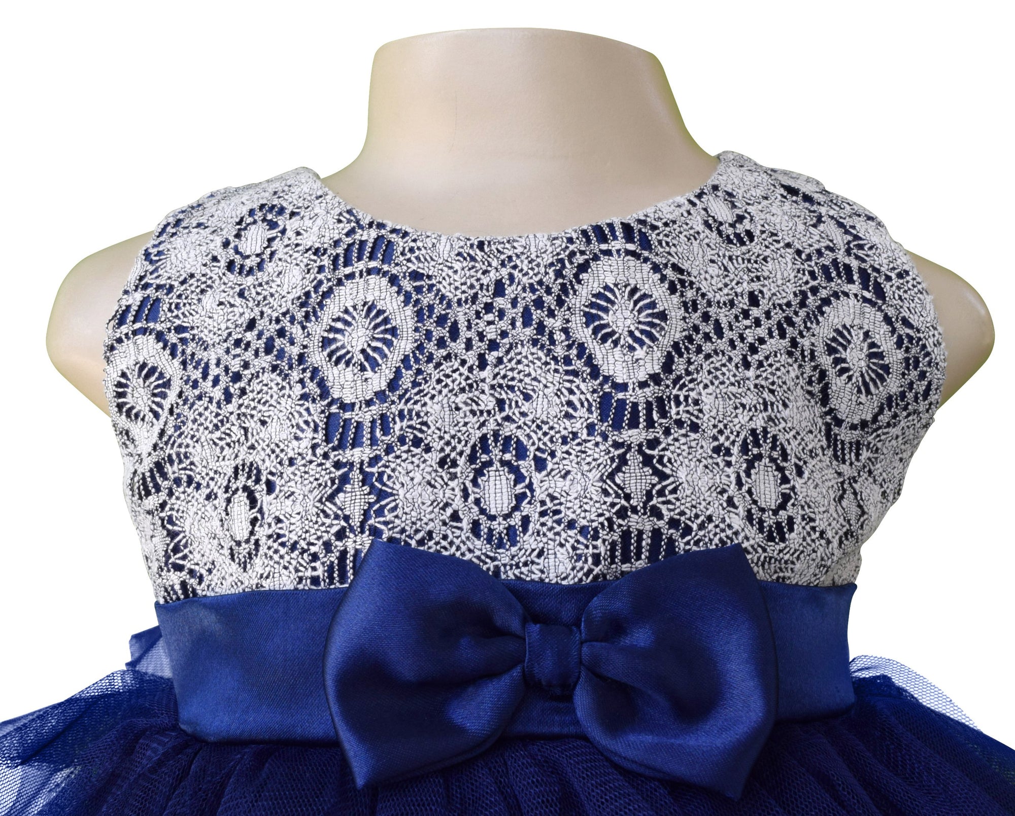 dress for kids_Faye Lave Navy Blue Waterfall Dress