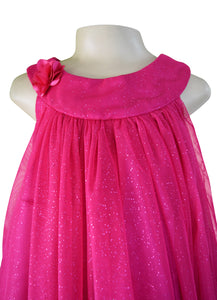 Kids Dress_Faye Magenta Glitter Swing Dress