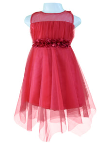 Baby Dress_Faye Maroon Hankerchief Dress