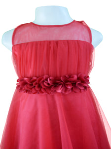 Baby Girls Dress_Faye Maroon Hankerchief Dress