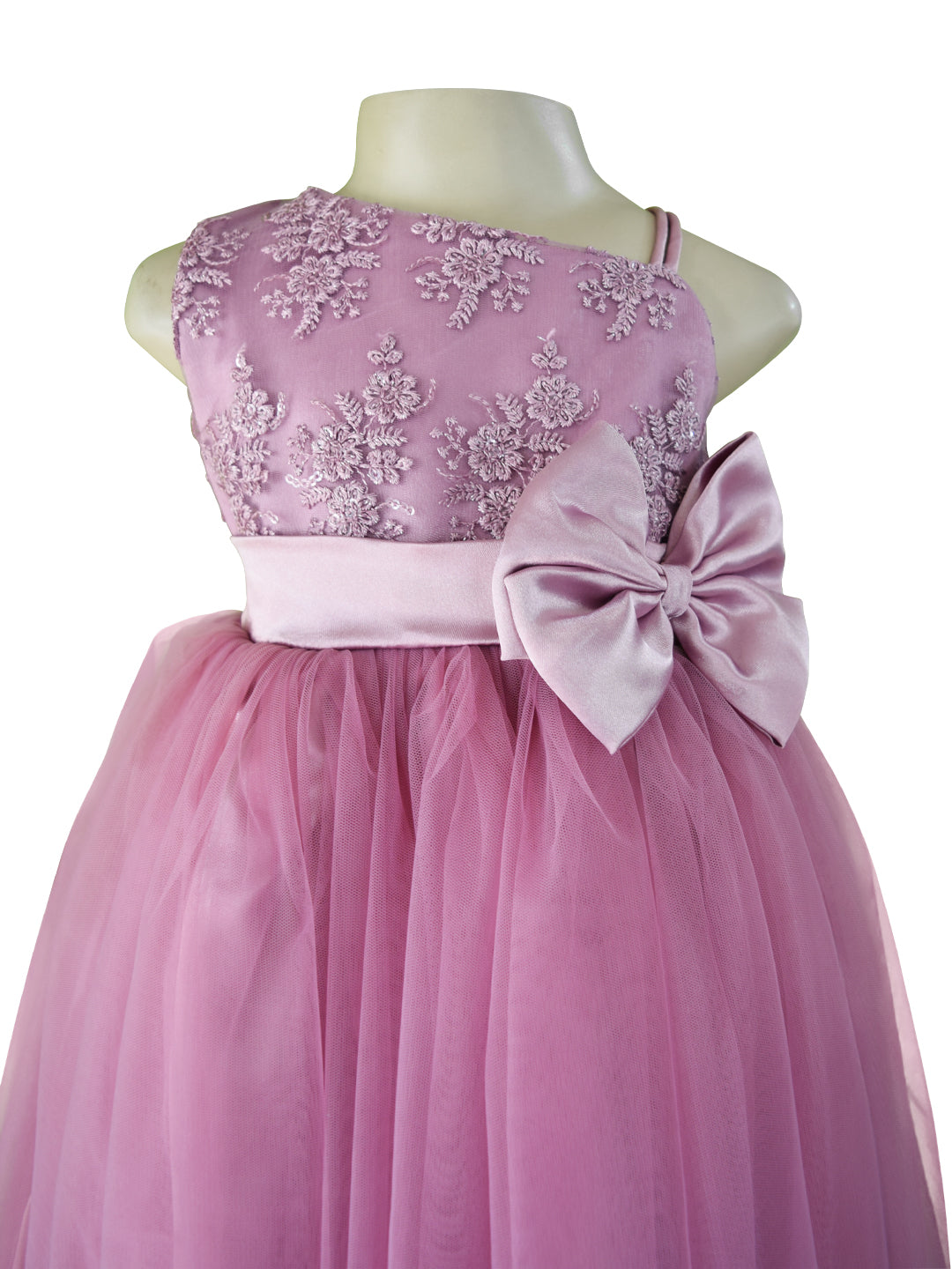 Faye Mauve One Shoulder Gown for Girls