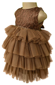 baby dress_Faye Mocha Layered Party Dress