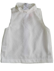 Tops for kids_Faye Off-white Dot Top