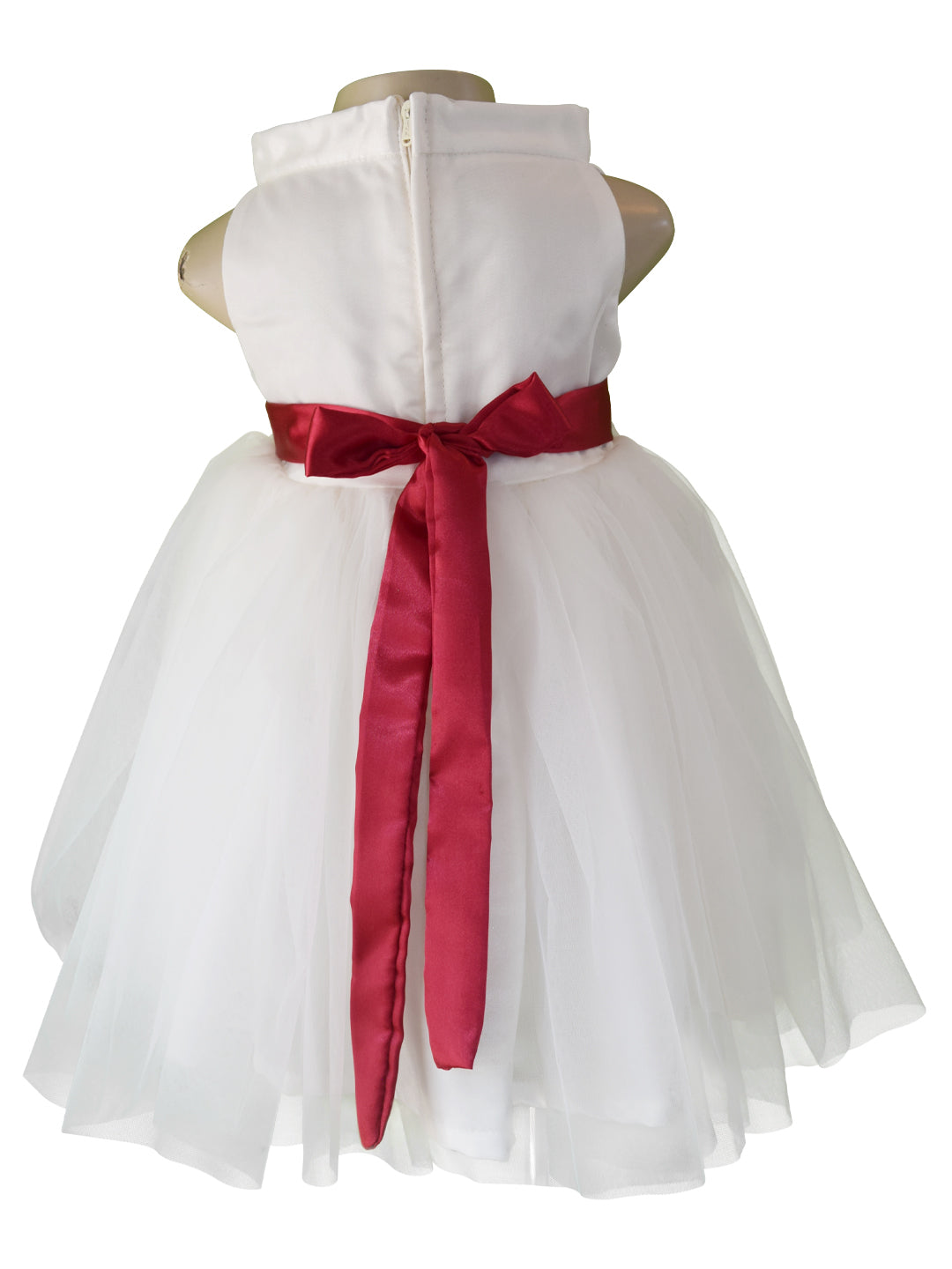 Dress for kids_Faye Offwhite Embroidered Dress