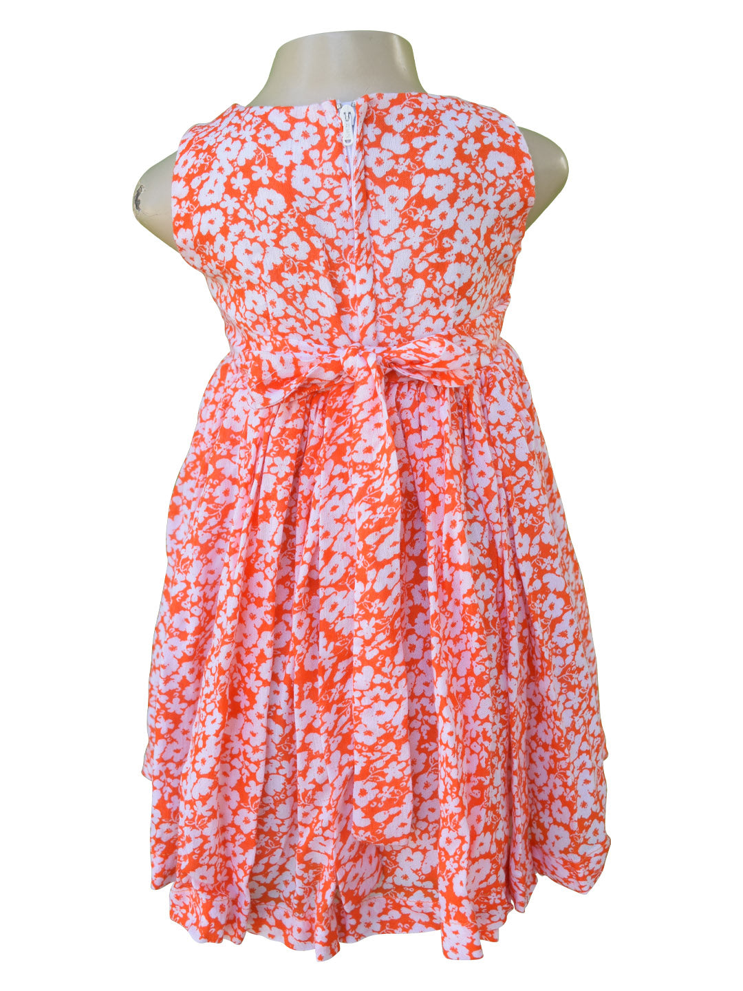 Faye Orange Floral Dress